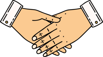 tattoo in traditional style of a pair of hands png