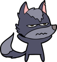 loup agacé de dessin animé png