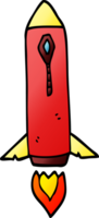 cohete espacial de garabato de dibujos animados png