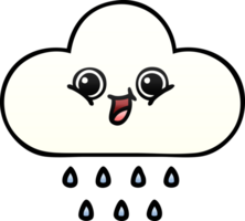 gradient shaded cartoon of a rain cloud png