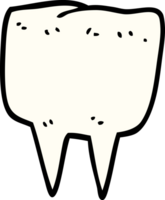 diente de garabato de dibujos animados png