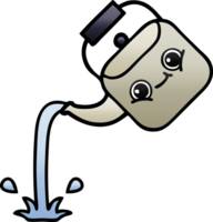 gradient shaded cartoon of a pouring kettle png