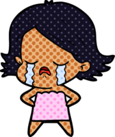 cartoon girl crying png