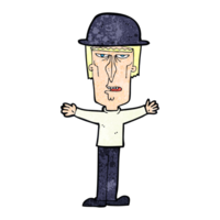 Cartoon-Mann mit britischer Melone png