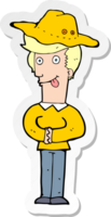 sticker of a cartoon man in hat png