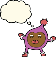 cartoon funny creature with thought bubble png
