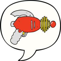 cartoon ray gun with speech bubble png