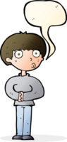 cartoon curious man with speech bubble png