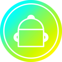 cooking pot circular icon with cool gradient finish png