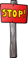 panneau de signalisation de dessin animé doodle png