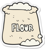 sticker of a cartoon bag of flour png