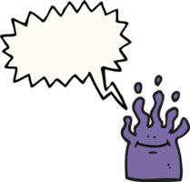 hand drawn speech bubble cartoon little alien png