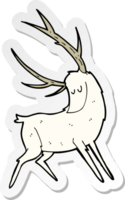 sticker of a cartoon white stag png