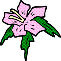 dessin animé doodle fleur exotique png