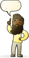 cartoon man with idea with speech bubble png