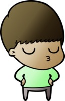 Cartoon ruhiger Junge png