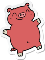 sticker of a cartoon pig png