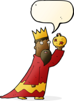 uno de los tres reyes magos con bocadillo png