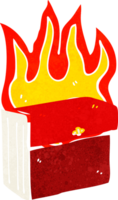 cartoon burning business files png