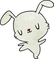 texturé dessin animé illustration kawaii mignonne velu lapin png