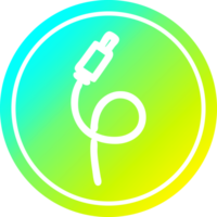 électrique prise de courant circulaire icône avec cool pente terminer png