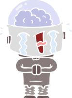 flat color style cartoon crying robot png