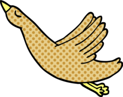 doodle de desenho animado pato voador png