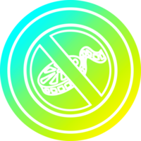 não filmando circular ícone com legal gradiente terminar png