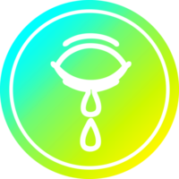 Weinen Auge kreisförmig Symbol mit cool Gradient Fertig png