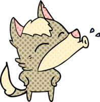 heulender Wolf-Cartoon png