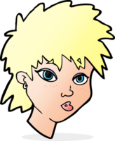 cartoon curious girl png