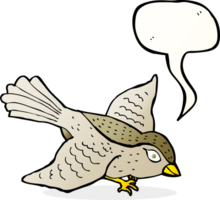 cartoon flying bird with speech bubble png