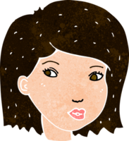 visage féminin de dessin animé png