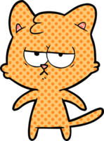 bored cartoon cat png