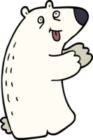 cartoon doodle polar bear png