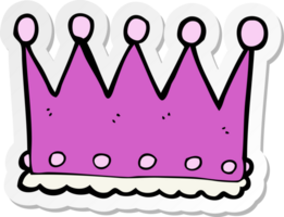 sticker of a cartoon crown png