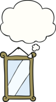 cartoon mirror with thought bubble png