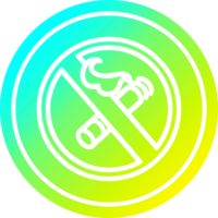 no smoking circular icon with cool gradient finish png