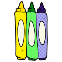 hand drawn cartoon crayons png