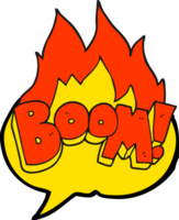 hand drawn speech bubble cartoon boom png