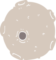 lua de desenhos animados de estilo de cor plana png