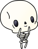 pendenza cartone animato illustrazione kawaii carino morto scheletro png