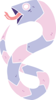 flat color style cartoon snake png