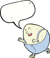 cartoon humpty dumpty egg character with speech bubble png