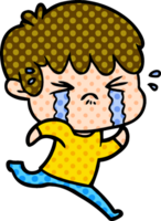 cartoon boy crying png