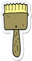 sticker of a cartoon paintbrush png