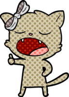 gato bostezando de dibujos animados png