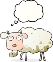 hand drawn thought bubble cartoon muddy goat png