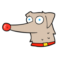mano disegnato cartone animato cane con collare png