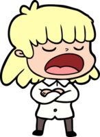 Cartoon-Frau spricht laut png